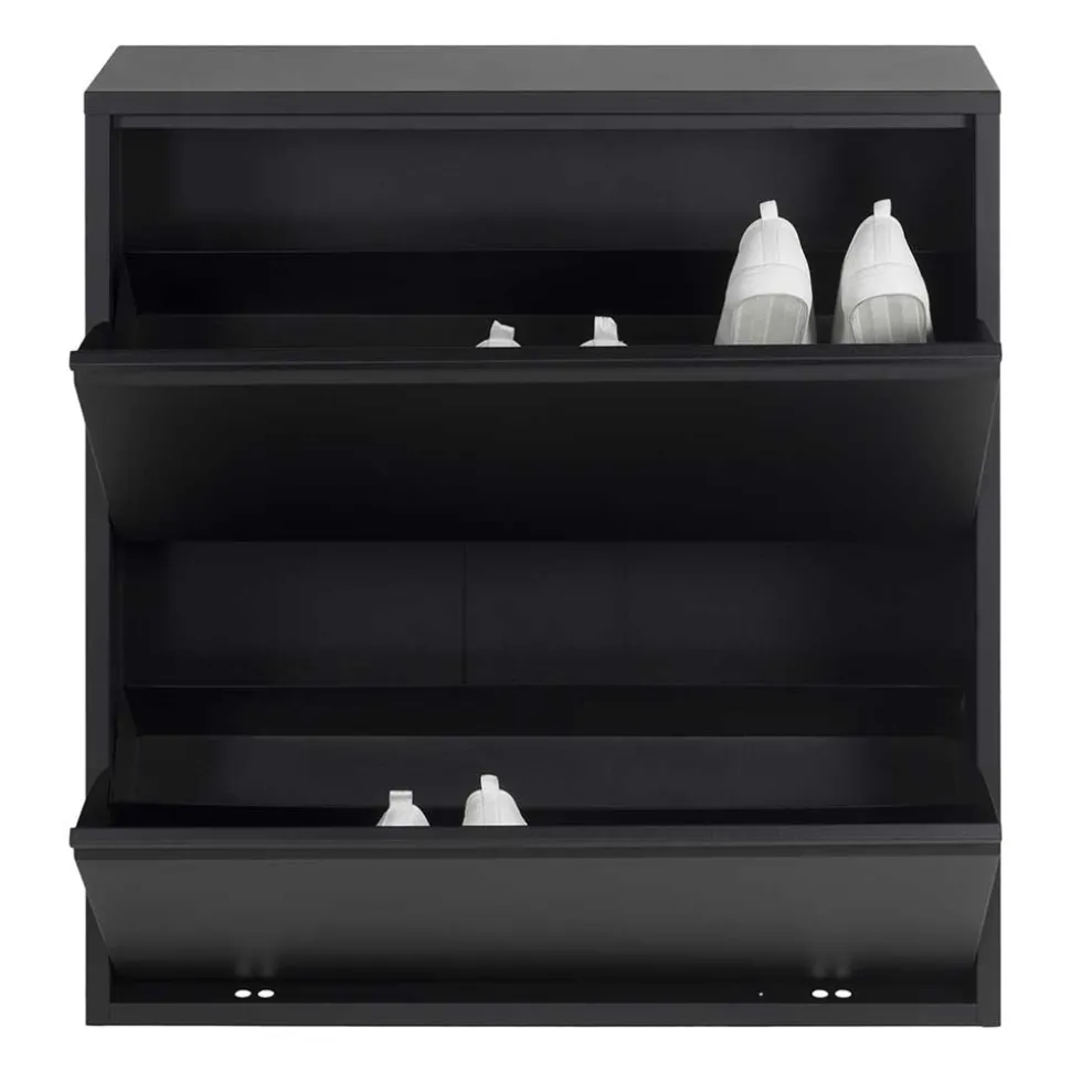 Schwarzer Schuhschrank aus Stahl - Silo
