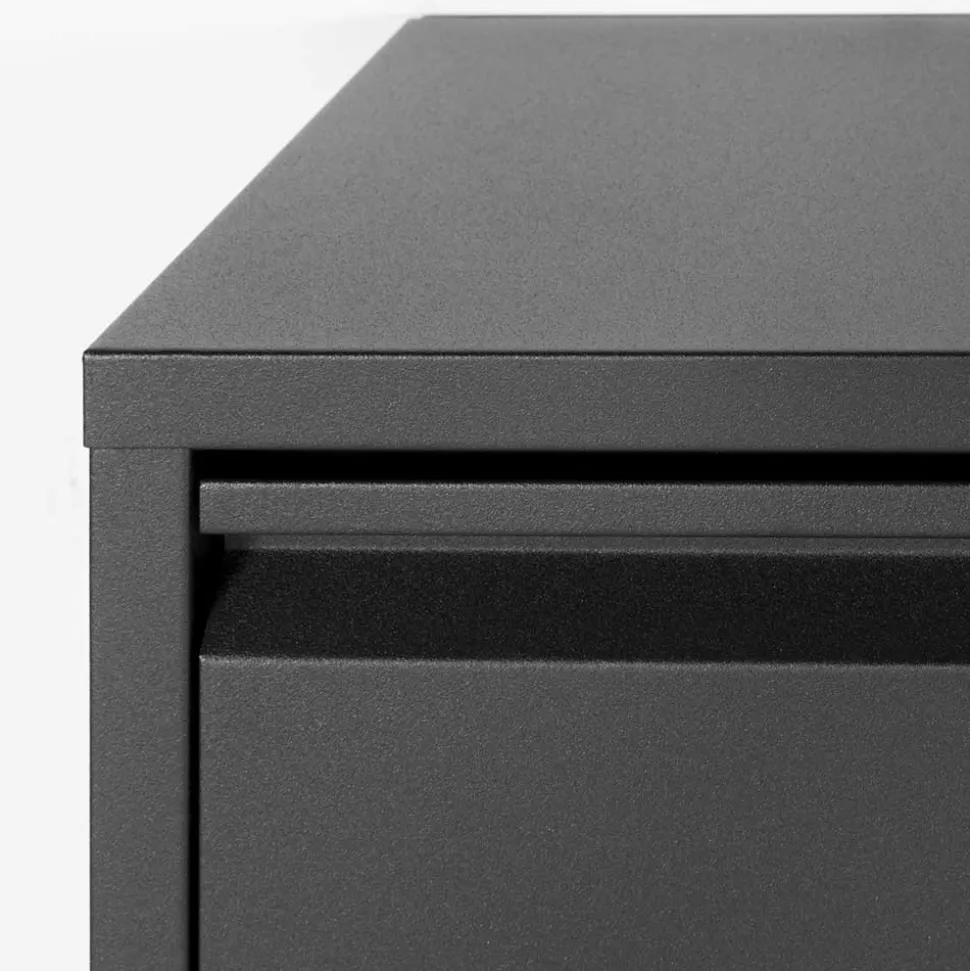 Schwarzer Schuhschrank aus Stahl - Silo