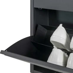 Schwarzer Schuhschrank aus Stahl - Silo