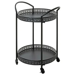Schwarzer Servierwagen in rundem Design - Mapel