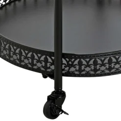 Schwarzer Servierwagen in rundem Design - Mapel