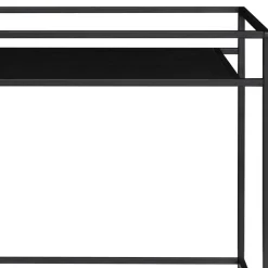 Schwarzer Teewagen auf Metallrollen - Kalinca