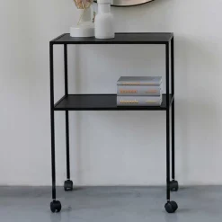 Schwarzer Tisch auf Rollen - Yarisis