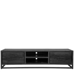 Schwarzer TV Unterschrank im Industry Stil - Esturado