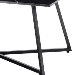 Schwarzer Wohnzimmer Sofatisch mit Marmorplatte - Anyala