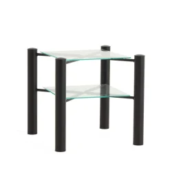 Schwarzes Einzelbett Bairika mit Nachttisch (zweiteilig)