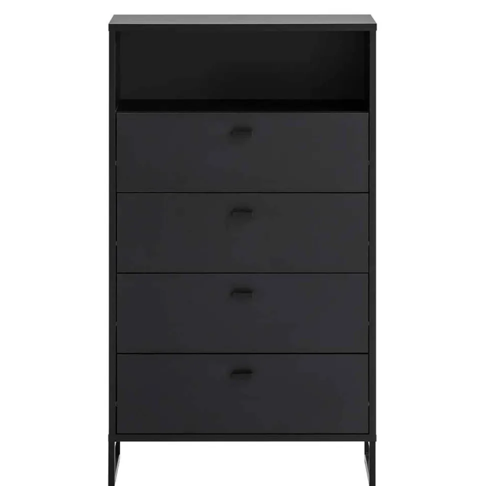 Schwarzes Flurmöbel Set - Anderian (vierteilig)