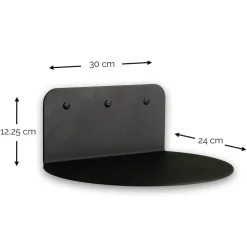 Schwarzes Hängeboard in halbrunder Form - Feliana