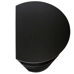 Schwarzes Holz Regal in Halbrund - Nircana