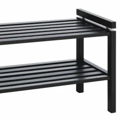 Schwarzes Schuhregal aus Eiche Massivholz - Geskan