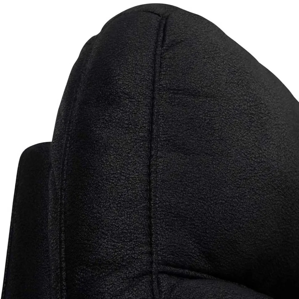 Schwarzes Zweier Sofa mit Relaxfunktion - Salma