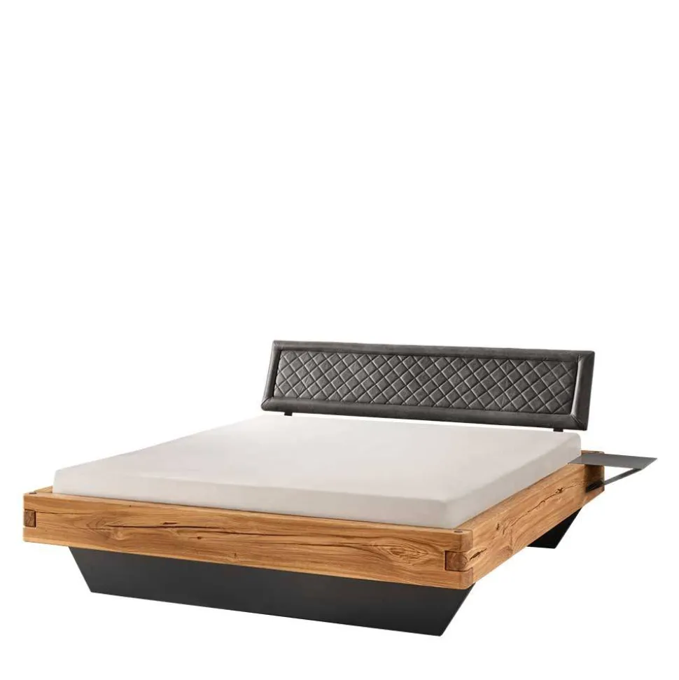 Schwebebett mit Leder-Kopfteil - Emjan