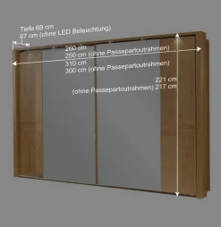 Schwebetürenschrank Bordeaux aus Erle