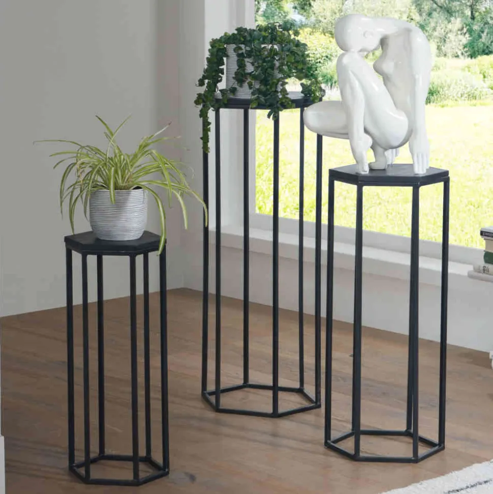 Sechseckige Beistelltische 3-Satz - Lombadossa (dreiteilig)