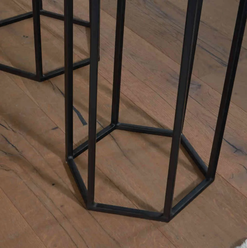 Sechseckige Beistelltische 3-Satz - Lombadossa (dreiteilig)