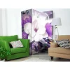 2-seitiger Druck Paravent in Weiß Lila - Avril