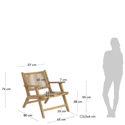 Sessel aus Kunstrattan & Massivholz - Weymo