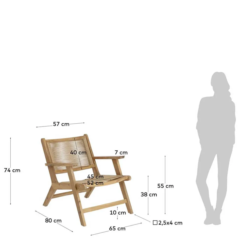 Sessel aus Kunstrattan & Massivholz - Weymo