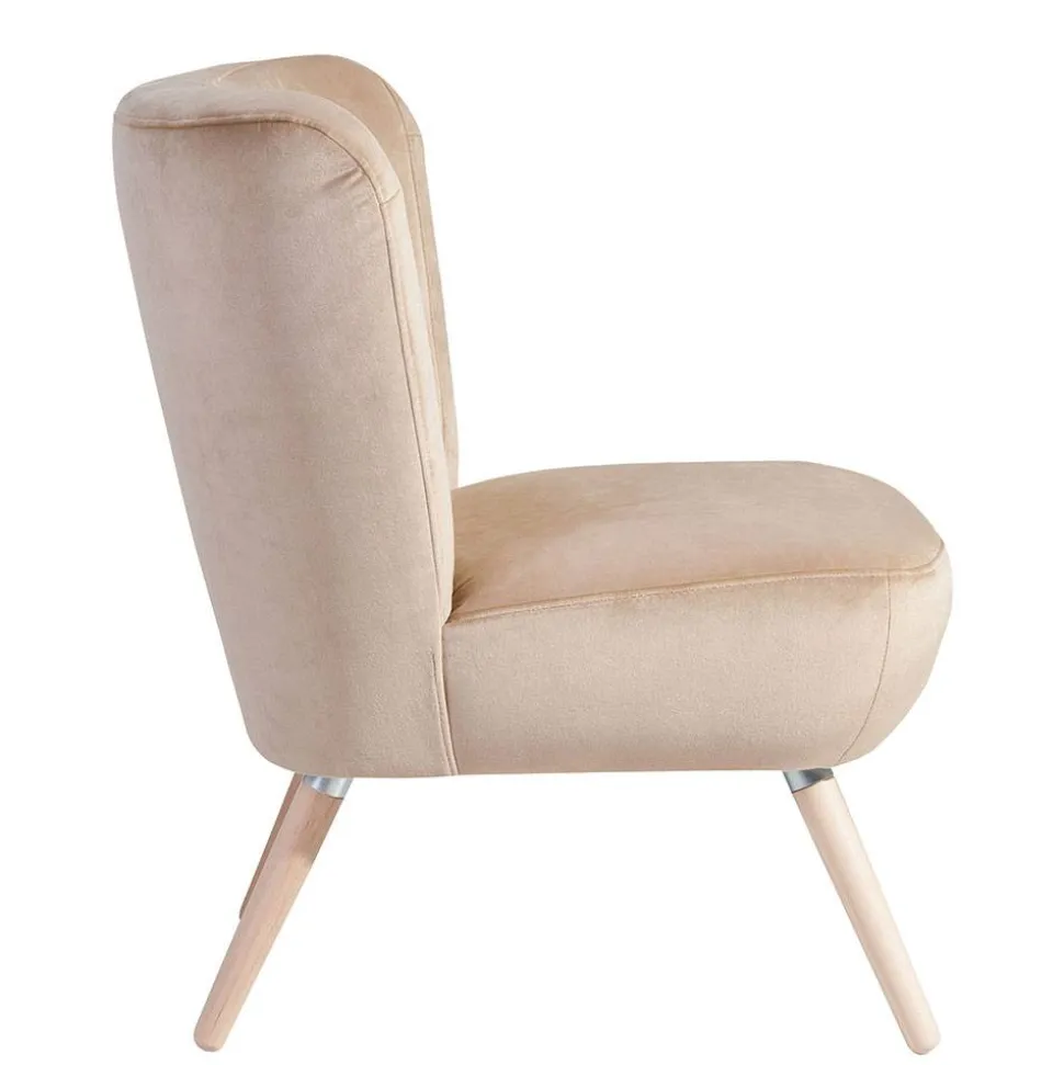 Sessel aus Samtvelours Beige - Modena