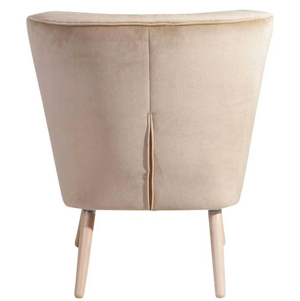 Sessel aus Samtvelours Beige - Modena
