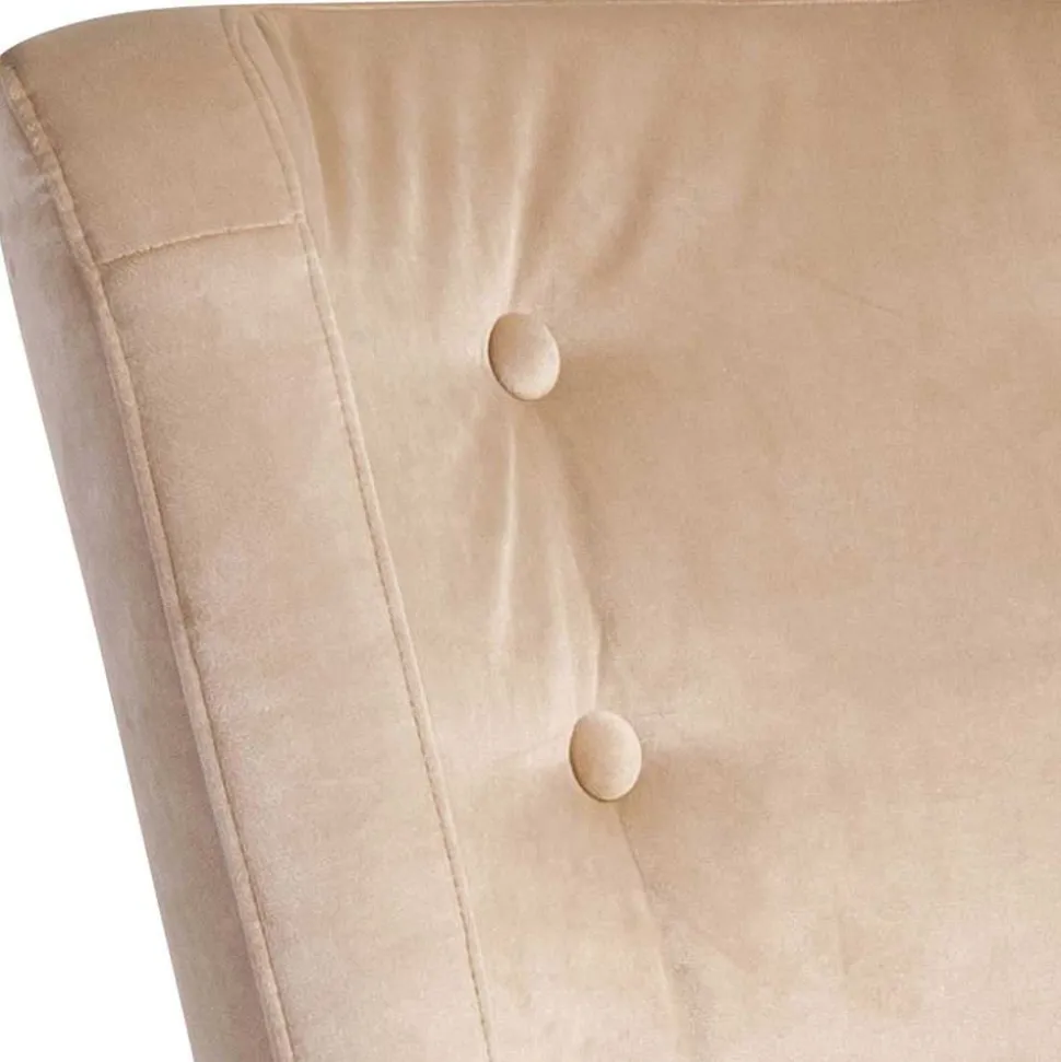 Sessel aus Samtvelours Beige - Modena