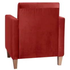 Sessel aus Samtvelours in Ziegelrot - Sunset