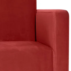 Sessel aus Samtvelours in Ziegelrot - Sunset