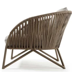 Sessel aus Seilgeflecht in Hellbraun & Beige - Rosmani