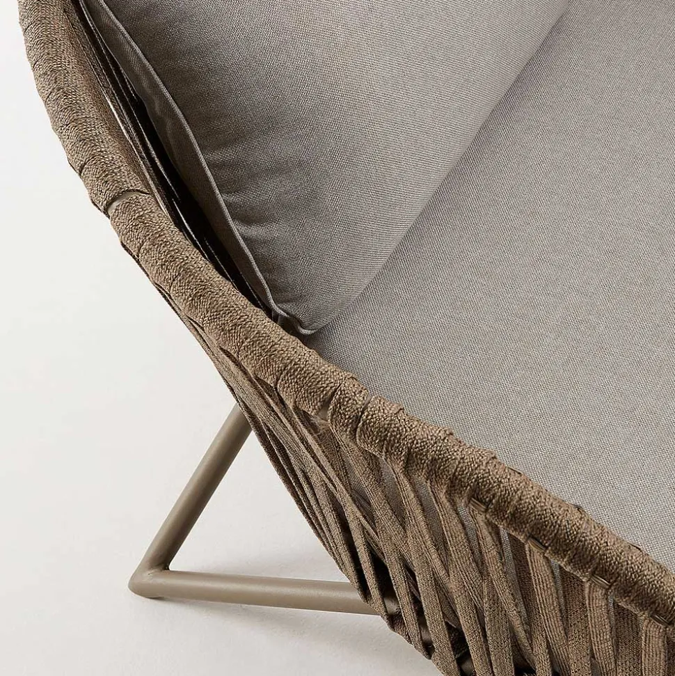 Sessel aus Seilgeflecht in Hellbraun & Beige - Rosmani