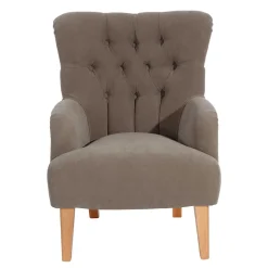 Sessel in Beigegrau und Buche - Celavio