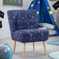 Sessel in Blau mit Planeten und Sternen - Marcs