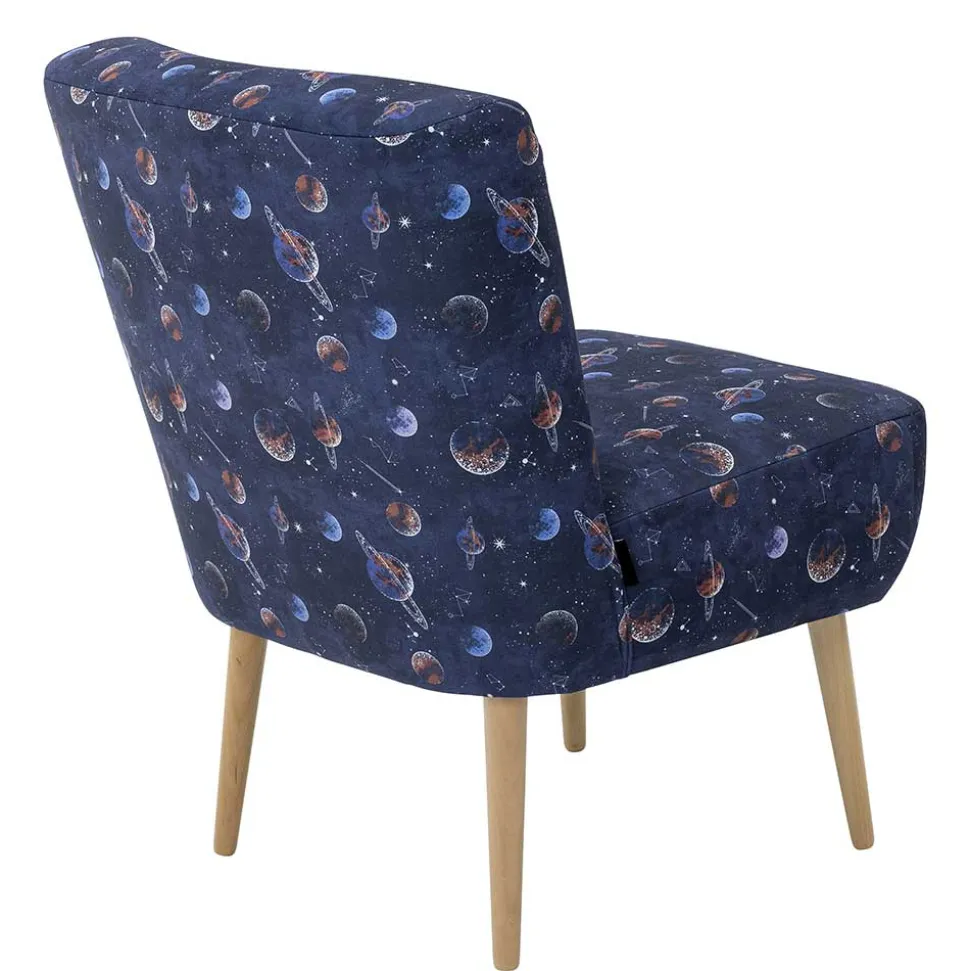 Sessel in Blau mit Planeten und Sternen - Marcs
