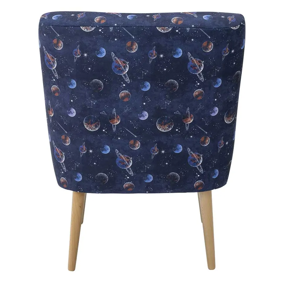 Sessel in Blau mit Planeten und Sternen - Marcs