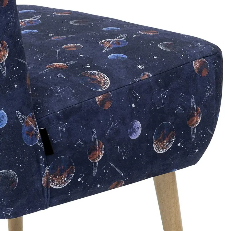 Sessel in Blau mit Planeten und Sternen - Marcs
