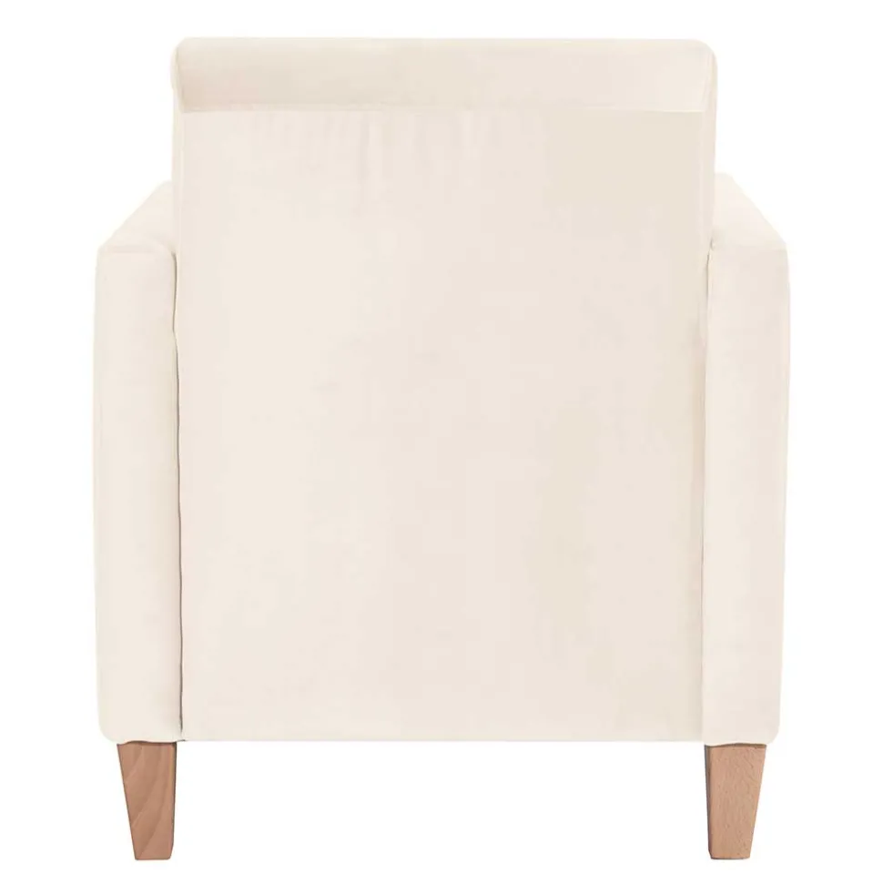 Sessel in Cremeweiß Samtvelours - Roger
