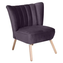 Sessel in Dunkellila und Buche Natur - Zunil