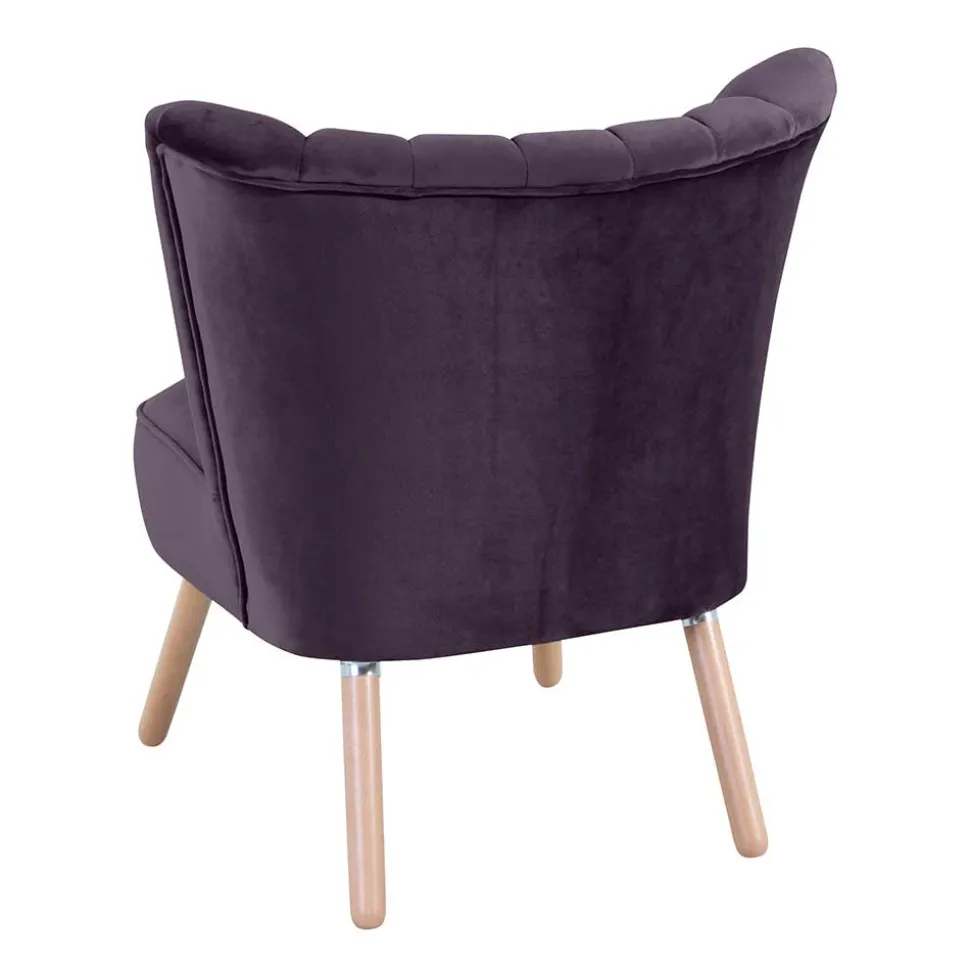 Sessel in Dunkellila und Buche Natur - Zunil