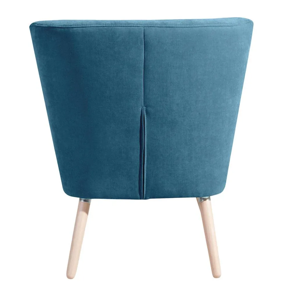 Sessel in Petrol Blau Velours - Curedo