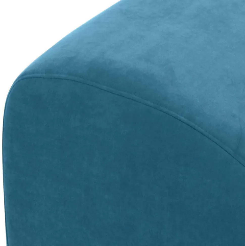 Sessel in Petrol Veloursbezug - Frunz