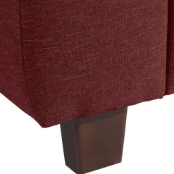 Sessel in Rot und Nussbaum Braun - Capital