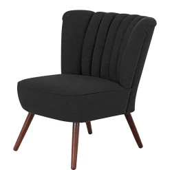 Sessel in Schwarz und Nussbaum - Nastasia