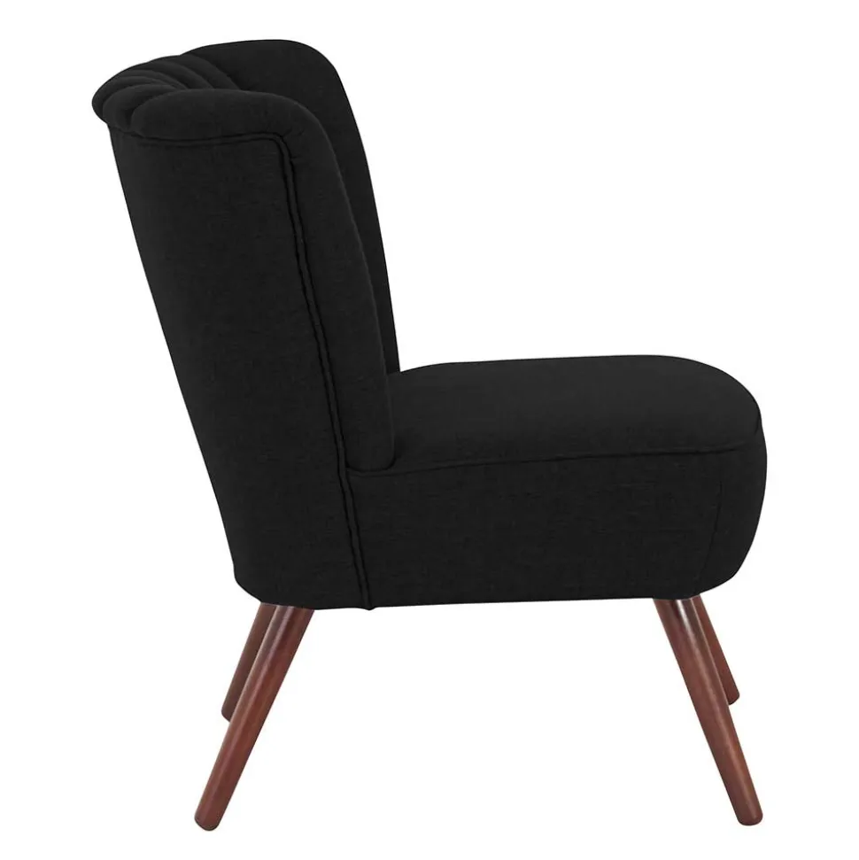 Sessel in Schwarz und Nussbaum - Nastasia