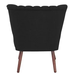 Sessel in Schwarz und Nussbaum - Nastasia