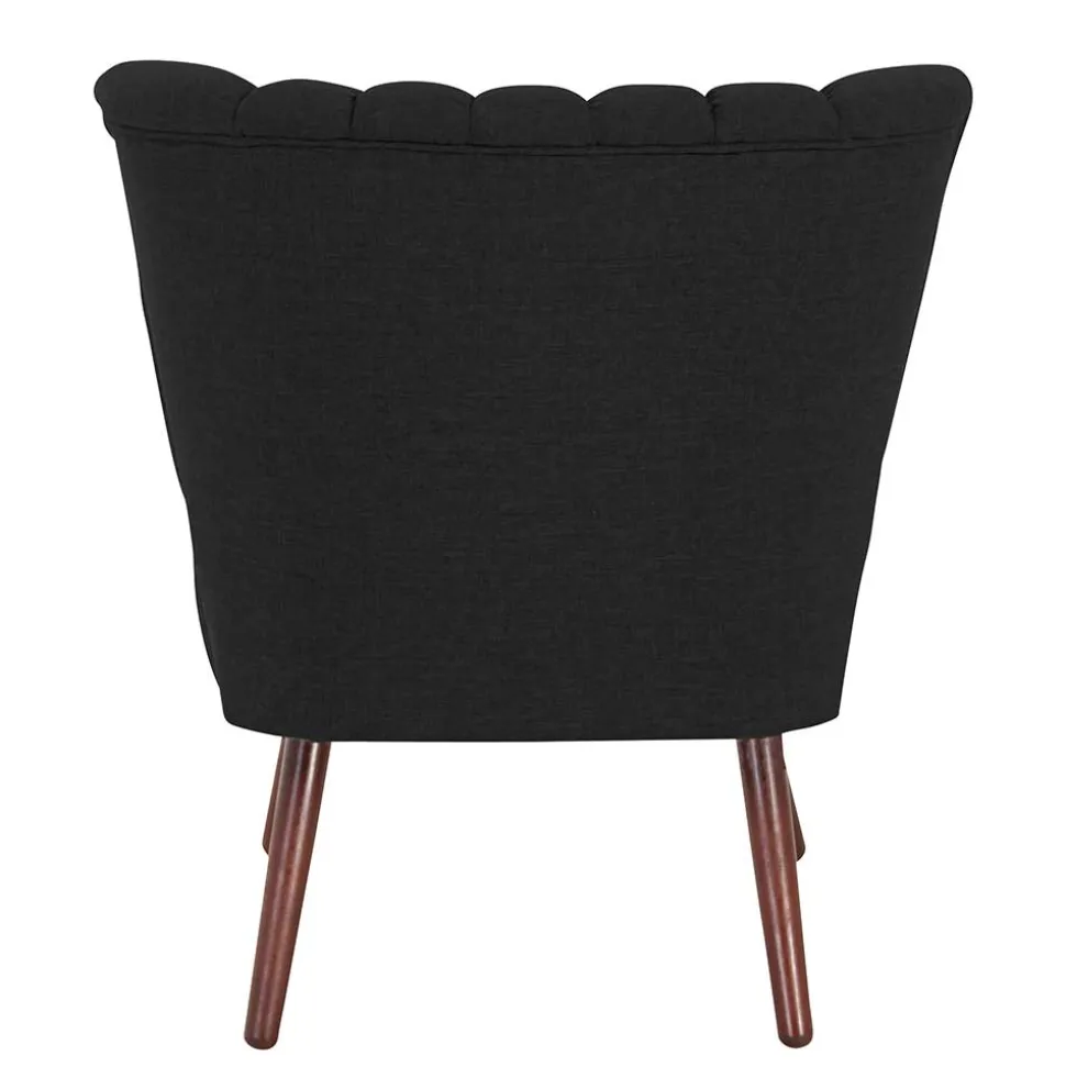 Sessel in Schwarz und Nussbaum - Nastasia