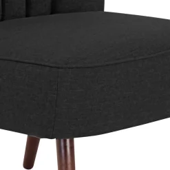 Sessel in Schwarz und Nussbaum - Nastasia