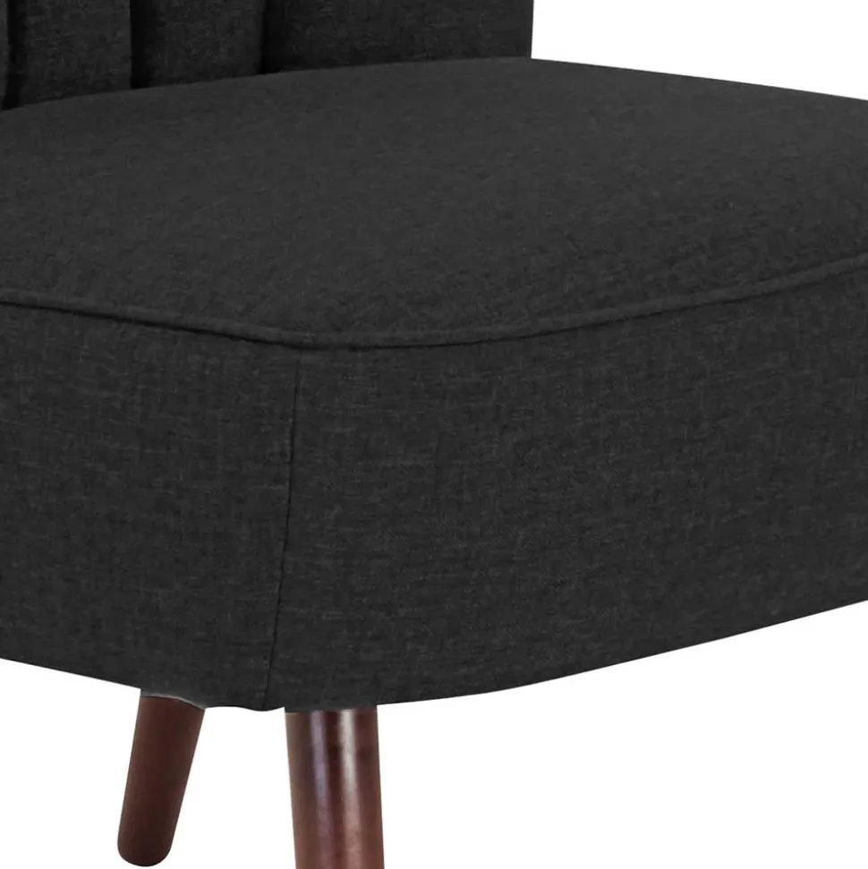 Sessel in Schwarz und Nussbaum - Nastasia