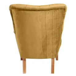Sessel mit Ohren in Maisgelb und Buche - Amarello