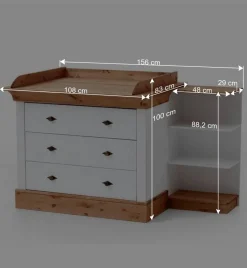 Set Babybett & Wickelkommode - Sibiuta I (dreiteilig)