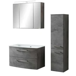 Set Badezimmermöbel stehend oder hängend - Dastroz (dreiteilig)