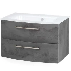 Set Badezimmermöbel stehend oder hängend - Dastroz (dreiteilig)